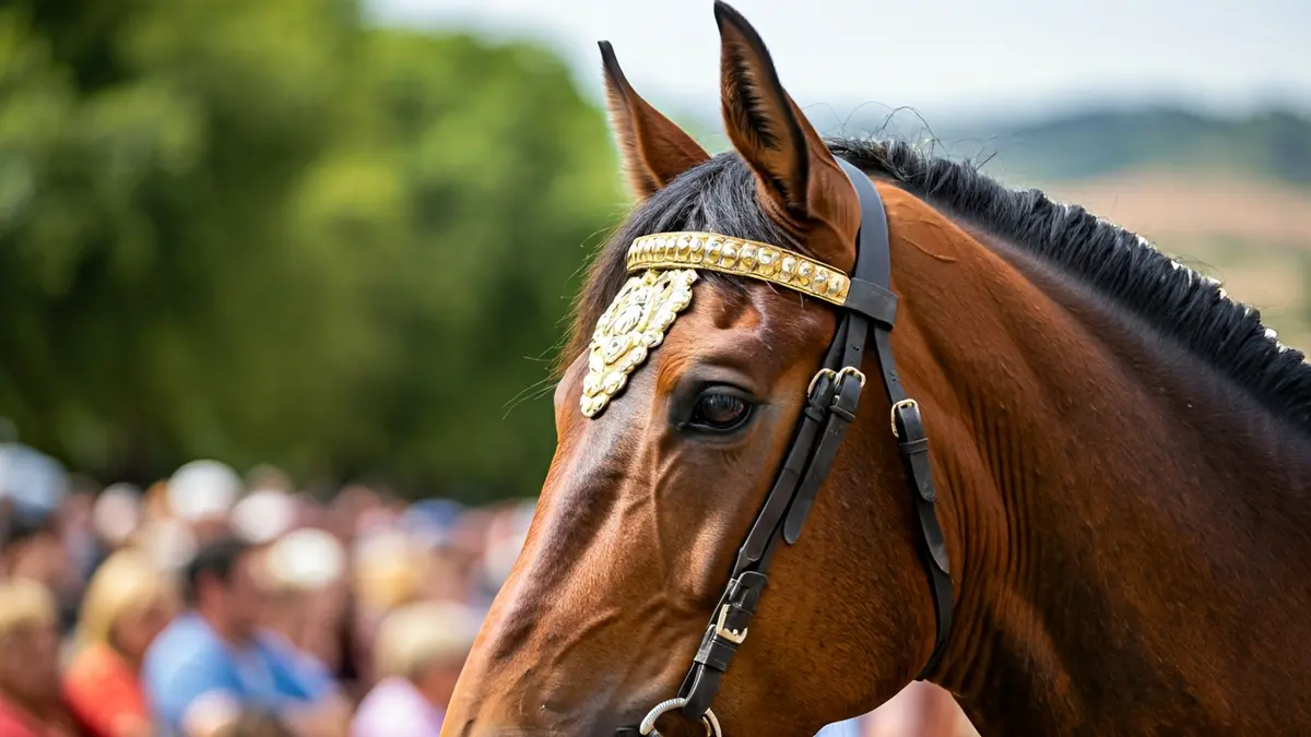 Caballo engalanado para la Romería de San Isidro en Los Barrios.