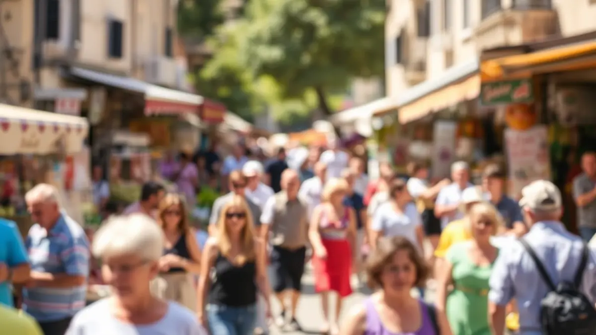 Imagen genérica de un mercadillo al aire libre en una ciudad andaluza.