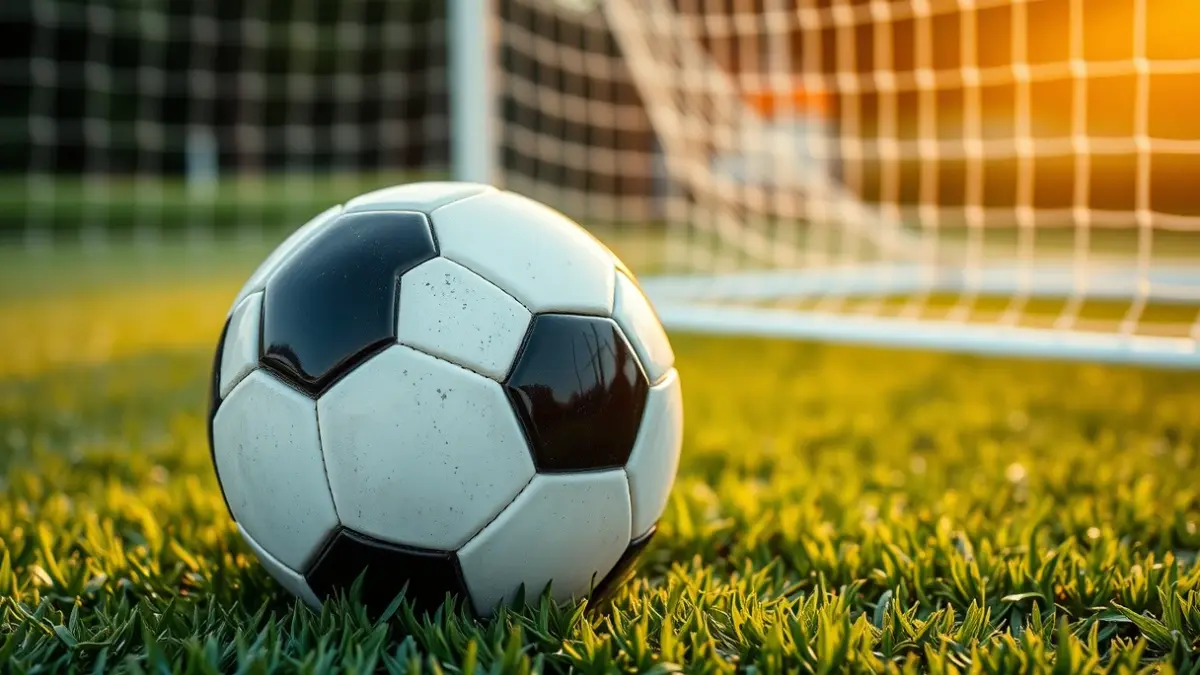 Imagen genérica de un balón de fútbol en el césped de un estadio.