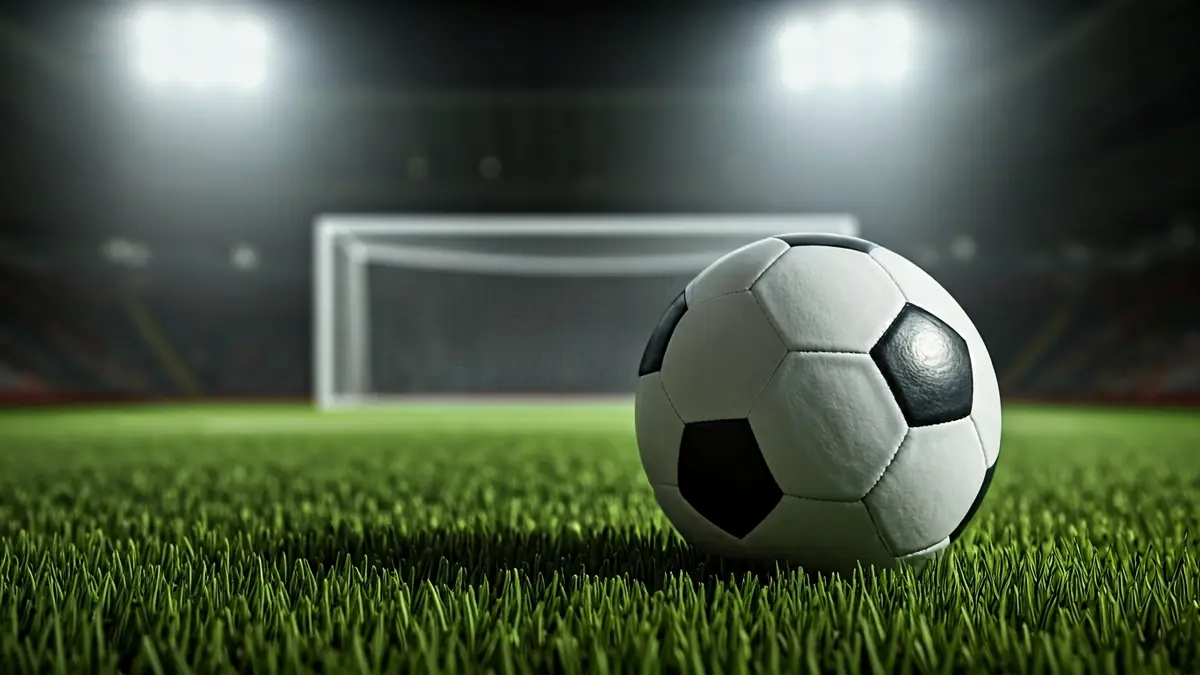 Imagen genérica de un balón de fútbol en el césped de un estadio.