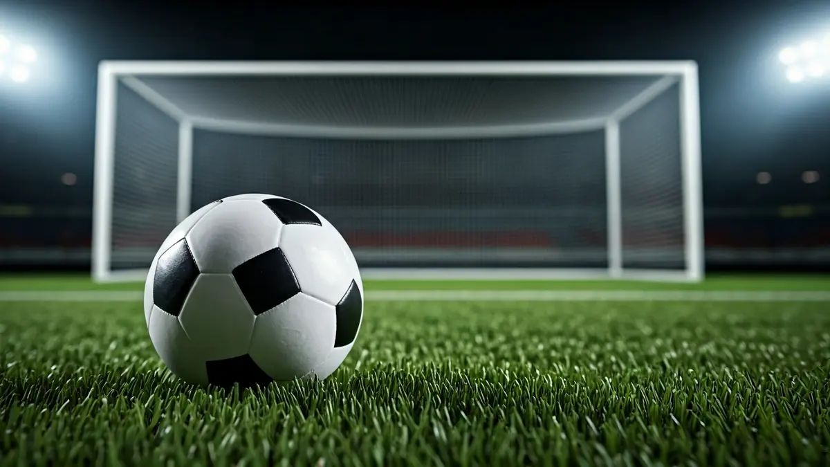 Imagen genérica de un balón de fútbol sobre el césped de un estadio.