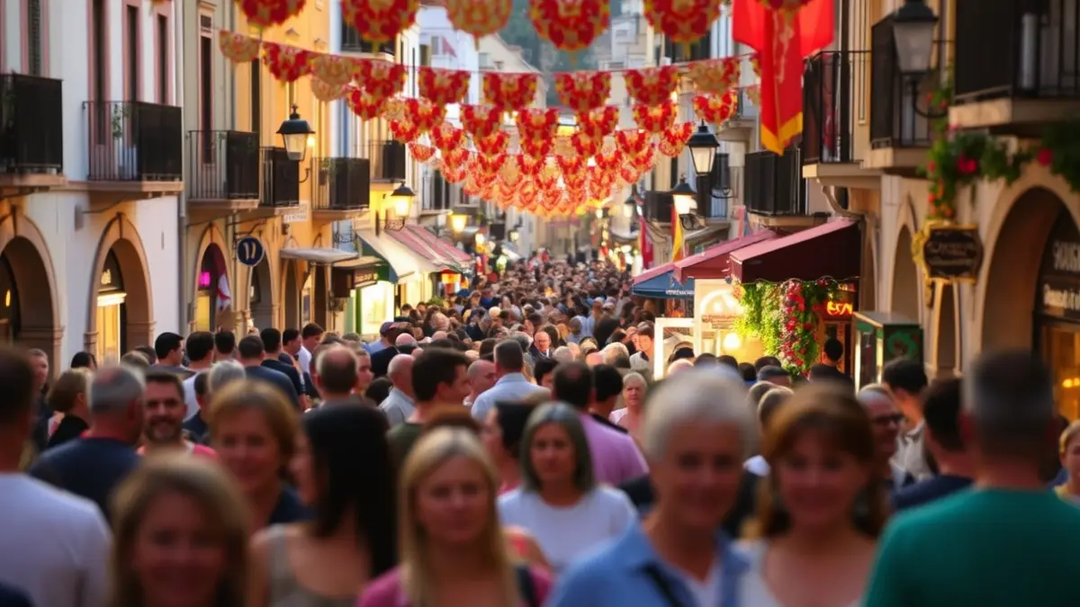 Imagen genérica de una calle festiva en un pueblo andaluz.