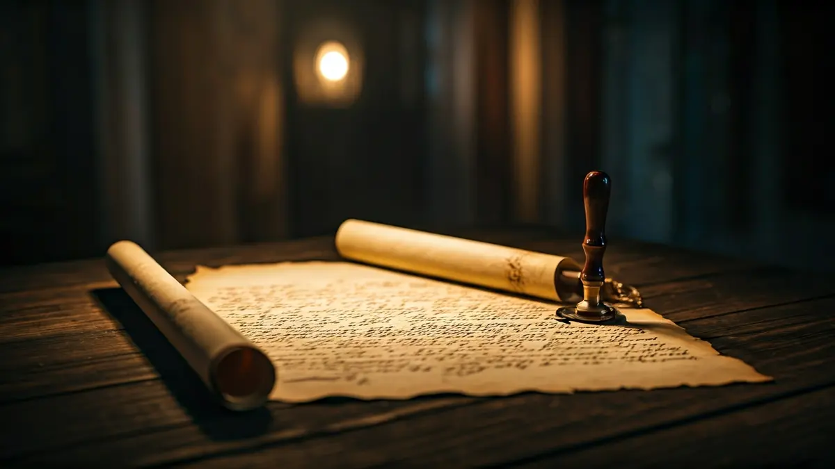 Generic image of a medieval scroll with a wax seal.