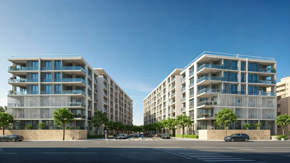 Imagen de un edificio de viviendas de protección oficial en Alhaurín de la Torre.