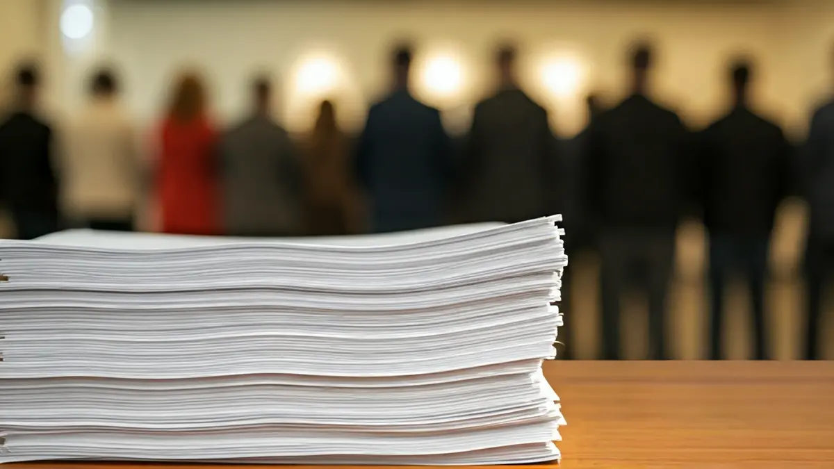 Generic image of official documents on a desk, symbolizing administrative procedures.