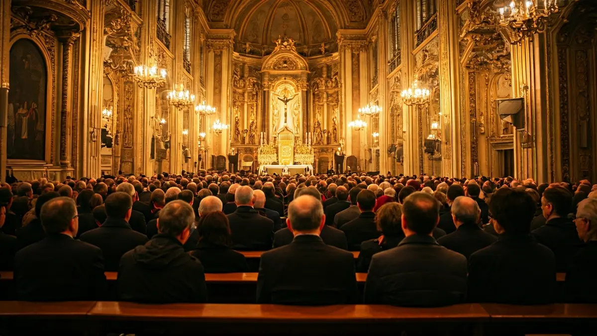 Imagen de una ceremonia religiosa en el Santuario de la Virgen del Mar en Almería.