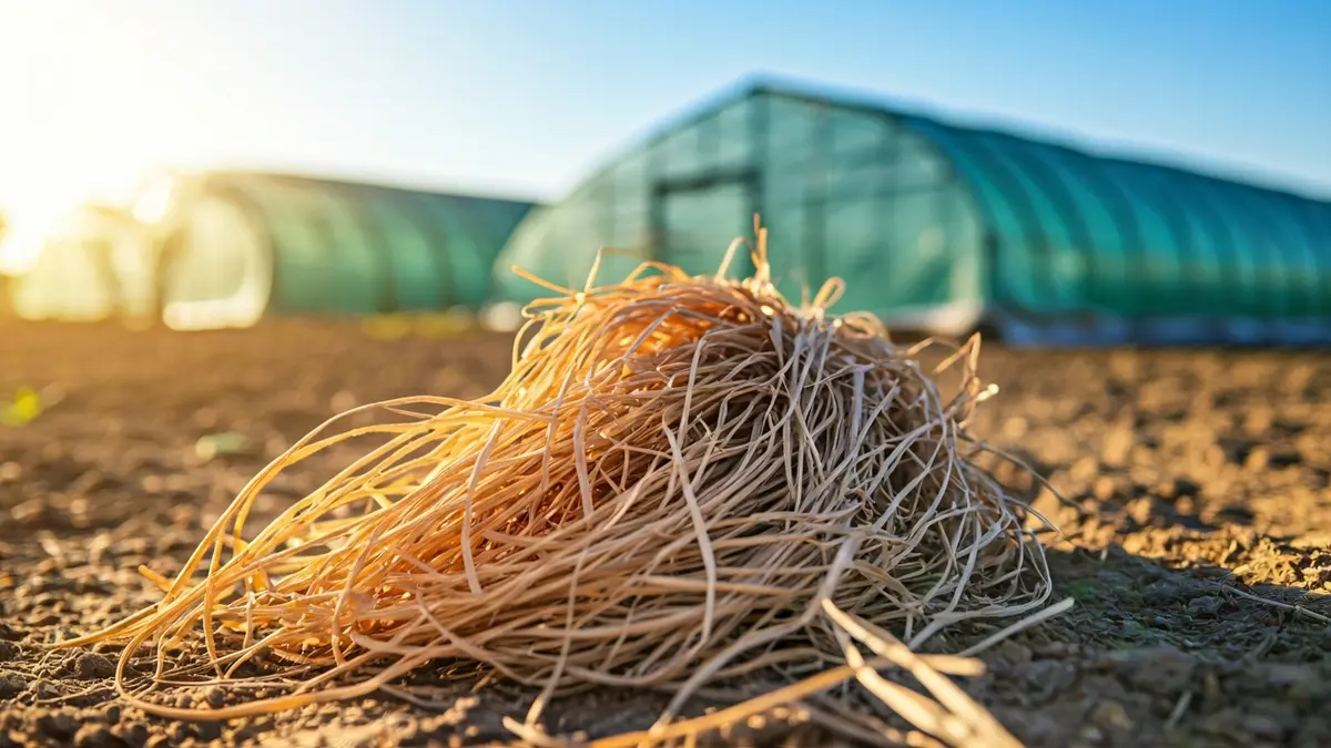 Residuos agrícolas acumulados en el entorno de invernaderos en Almería.