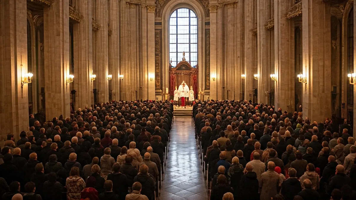 Worshippers gathered at the Sanctuary of the Virgen del Mar in Almería during the commemoration of its 75th canonical coronation anniversary.