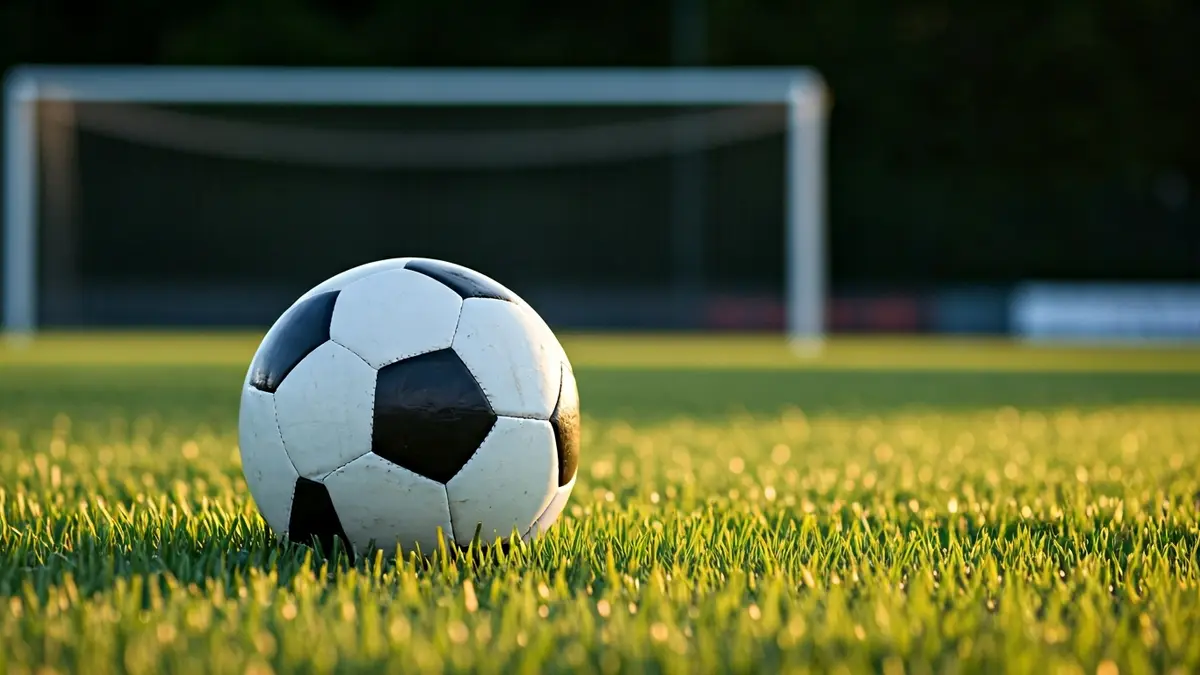 Imagen genérica de un balón de fútbol en el césped de un campo