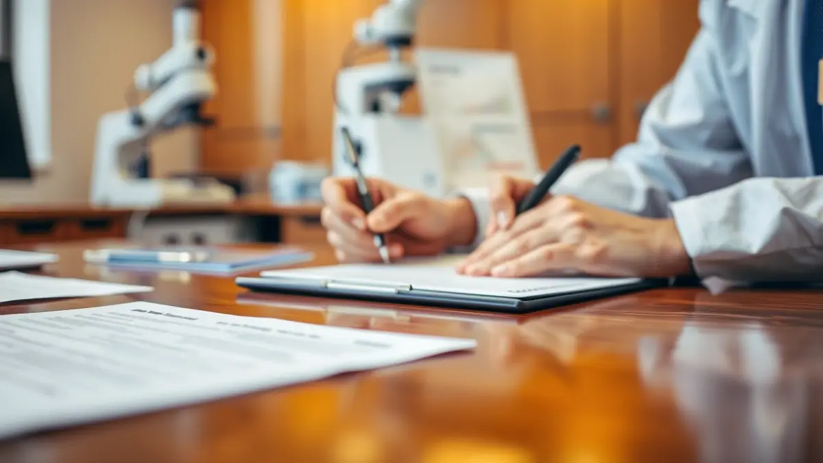 Imagen genérica de manos firmando un documento, simbolizando la aprobación de proyectos de investigación.