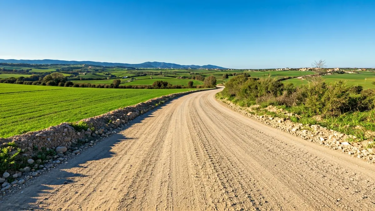 Imagen genérica de un camino rural en Andalucía, mostrando mejoras recientes.