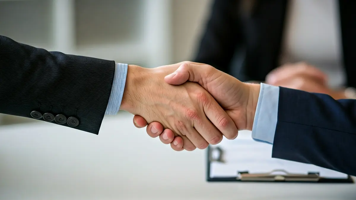 Imagen genérica de un apretón de manos en un entorno profesional, simbolizando un nuevo nombramiento.