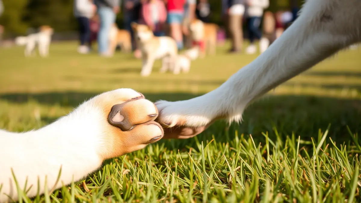 Imagen genérica de la pata de un perro en un evento canino.