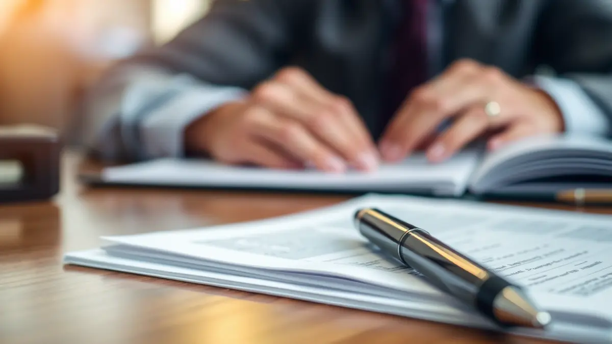 Generic image of administrative documents and procedures.