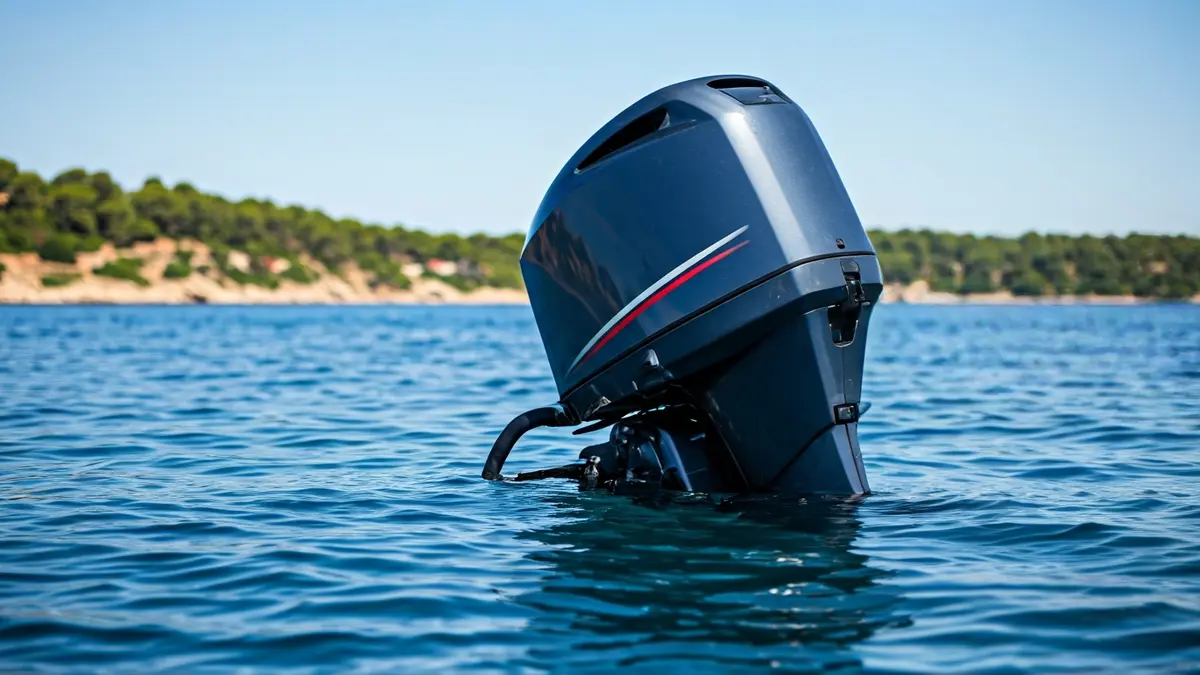 Motor de una narcolancha incautada en la costa andaluza.