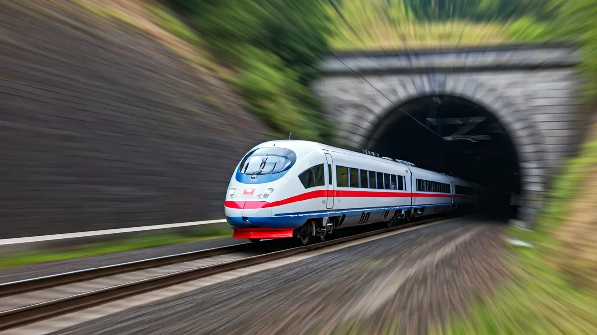 Imagen genérica de un tren de alta velocidad en un túnel.
