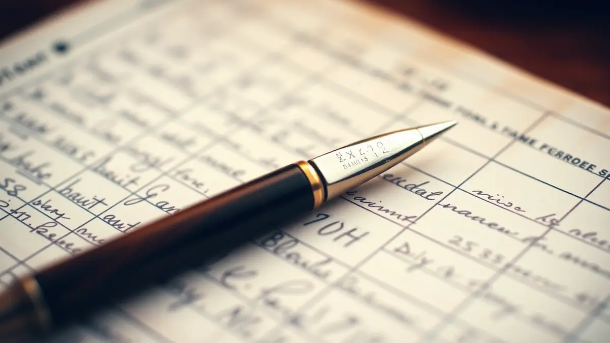 Generic image of an old accounting ledger, evoking financial history.