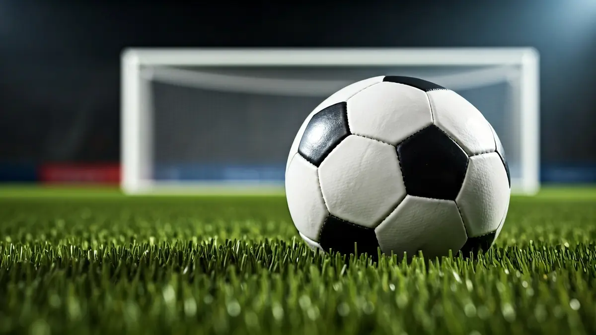 Generic image of a soccer ball on the grass.