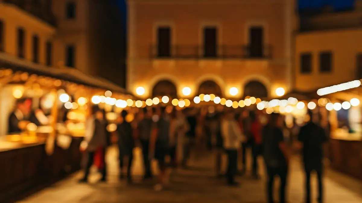 Image of a pirate-themed gastronomic festival in an imaginary port.