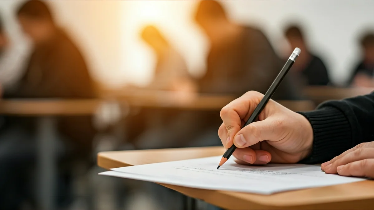 Generic image of a person taking an exam.