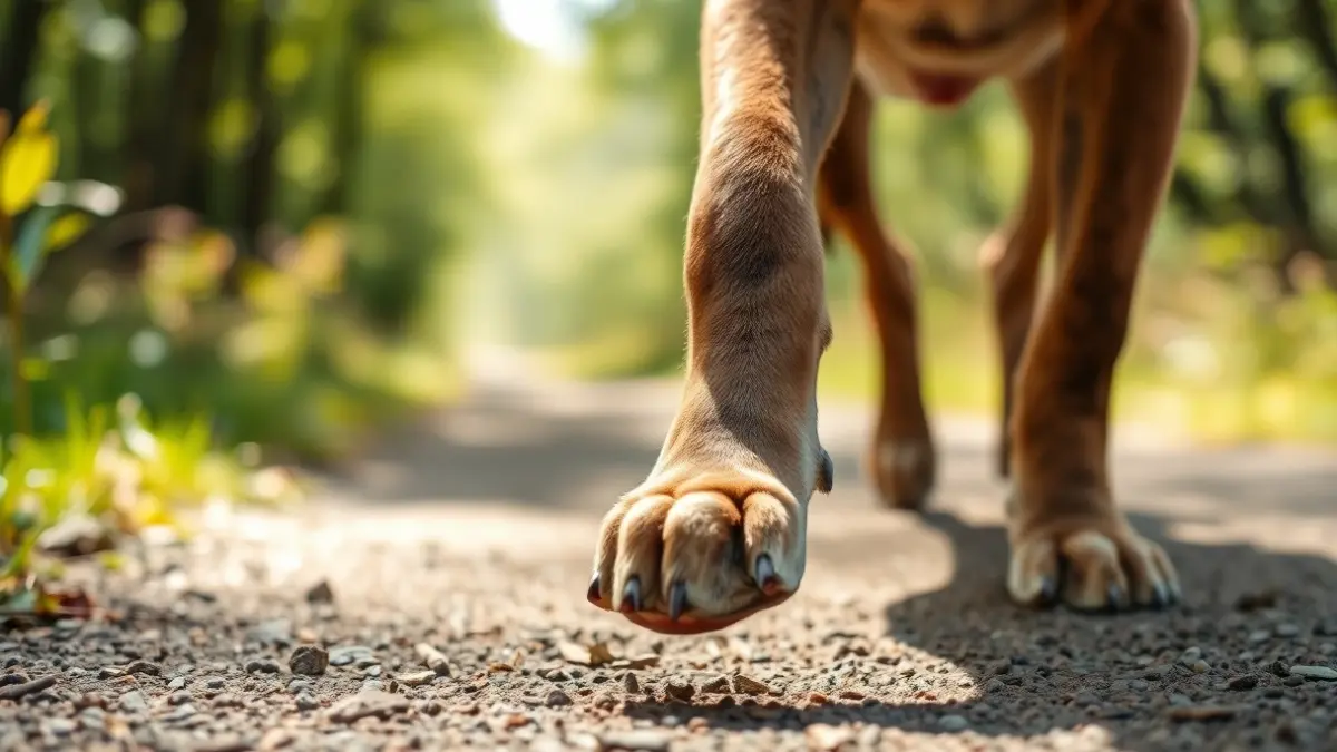 Imagen genérica de un perro caminando por un sendero, simbolizando una ruta canina.