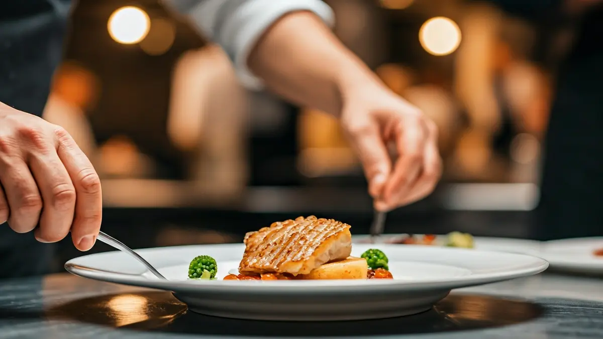 Generic image of a chef plating a gourmet dish.