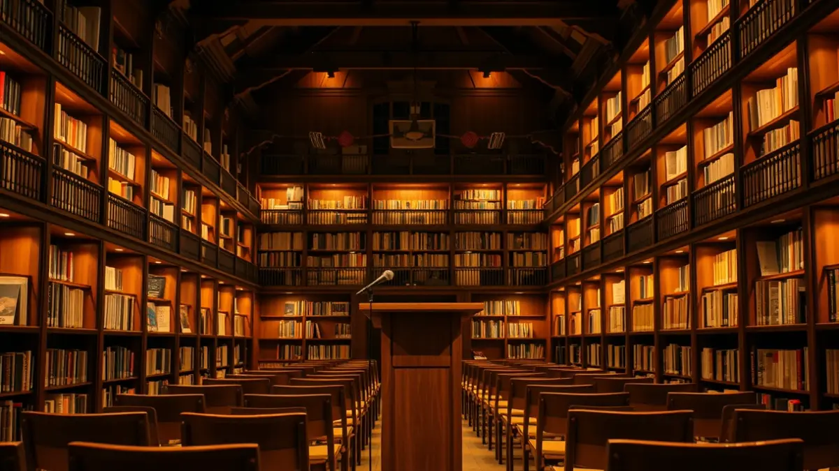 Generic image of a tasting or cultural presentation space with a warm atmosphere.