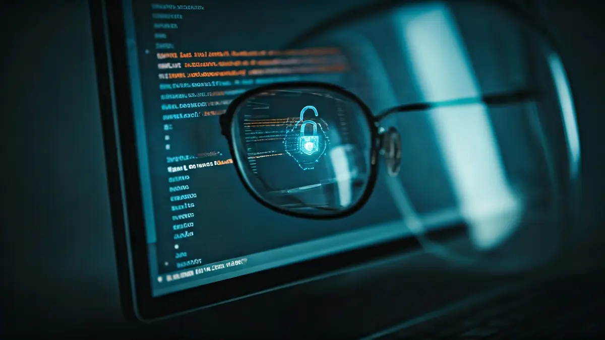 Generic image of a computer screen with blurred code and a padlock, symbolizing a cyberattack.