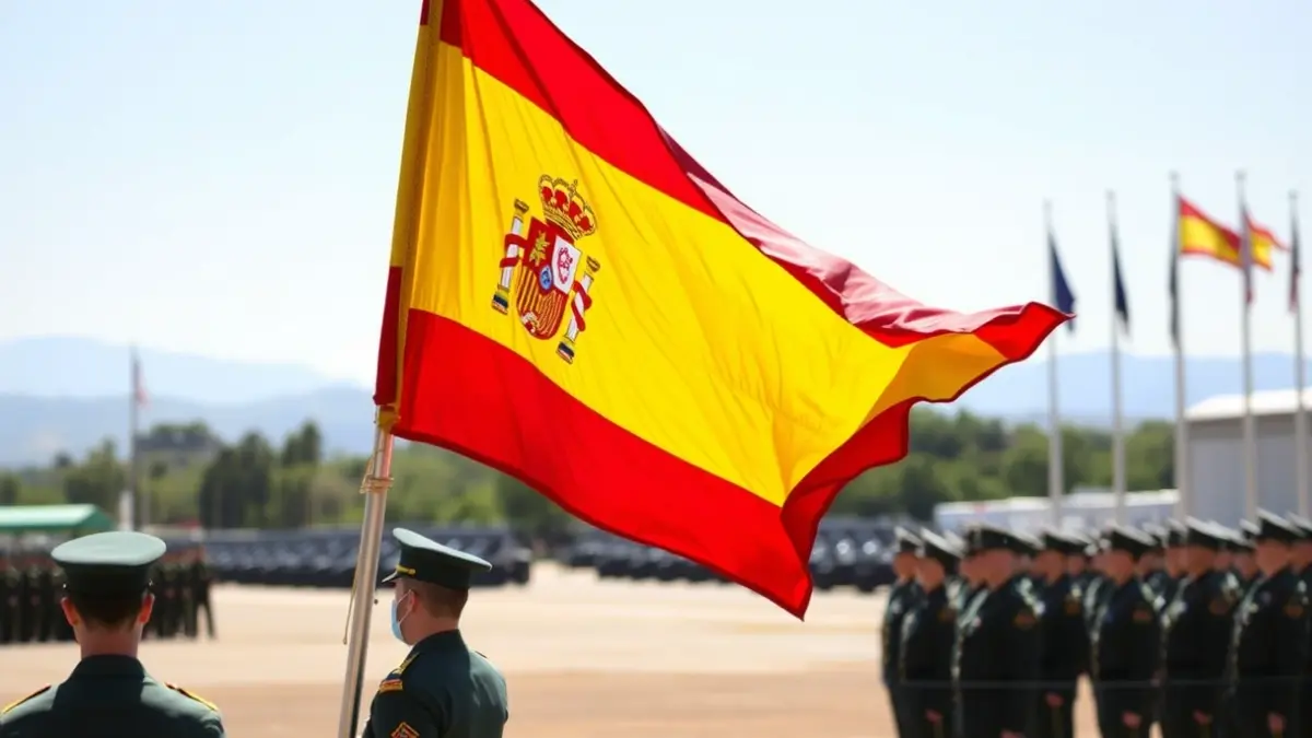 Imagen de una ceremonia de jura de bandera de reservistas voluntarios en un centro militar.