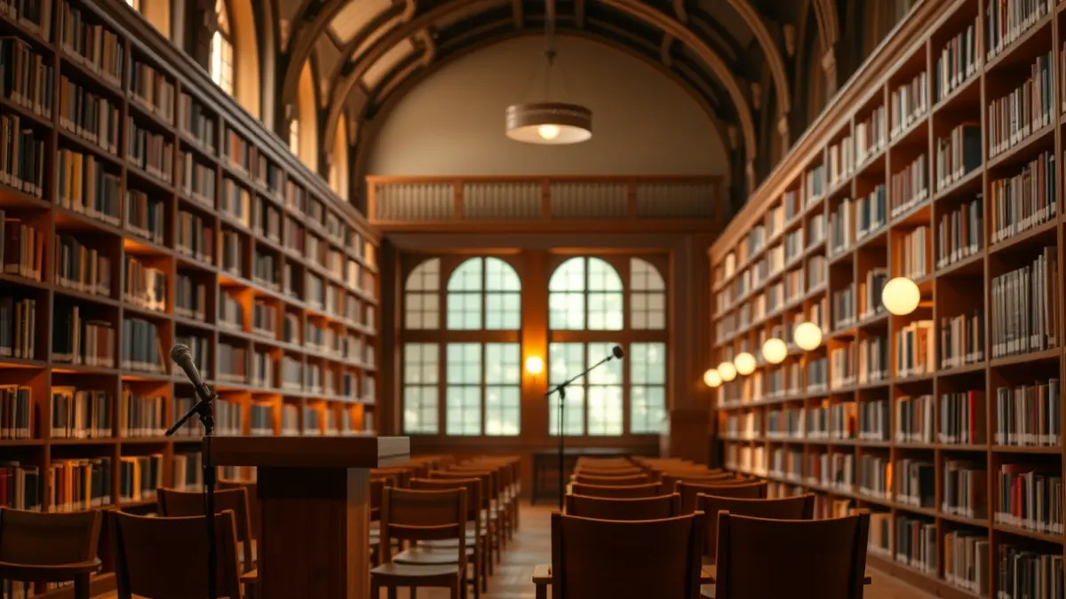 Generic image of a stage with a microphone, symbolizing a concert or musical event.