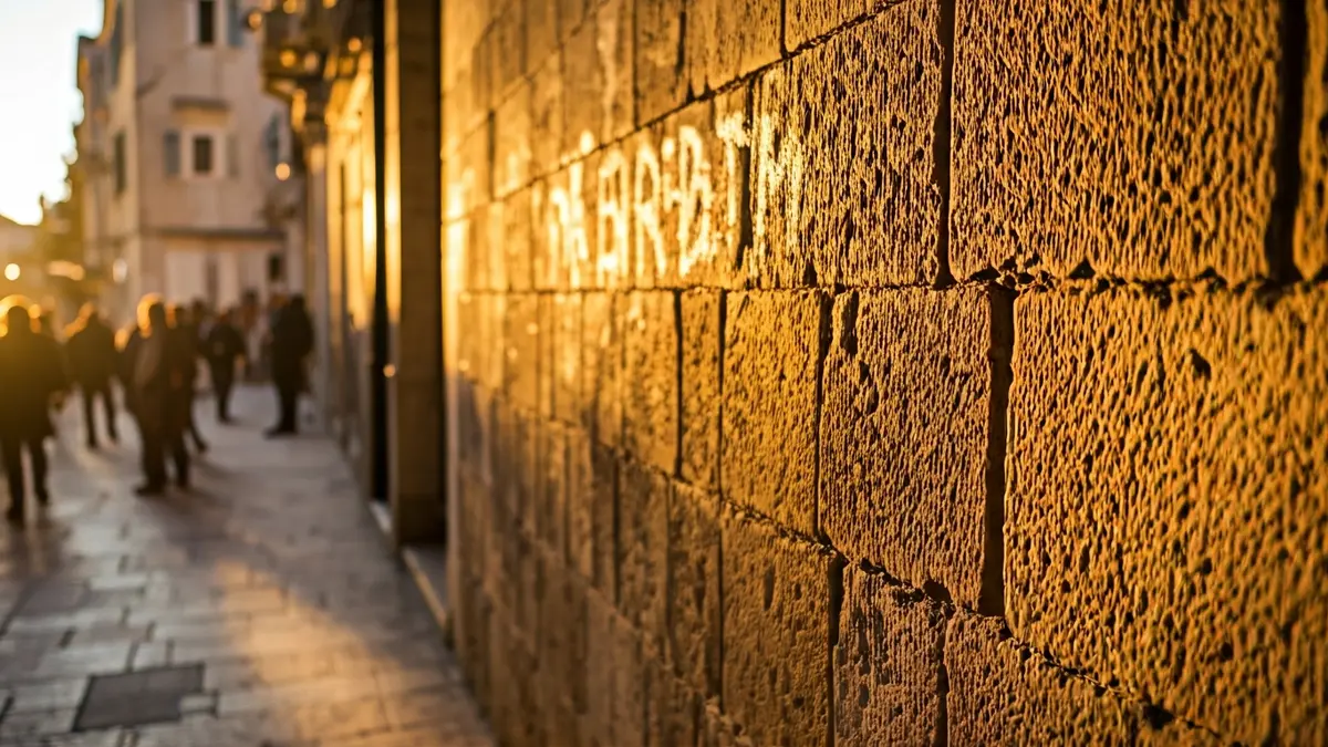 Pintadas en la fachada de una sede política en Puerto Real.
