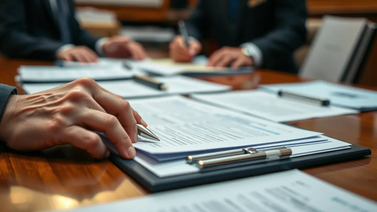 Generic image of official documents being processed in a government office.