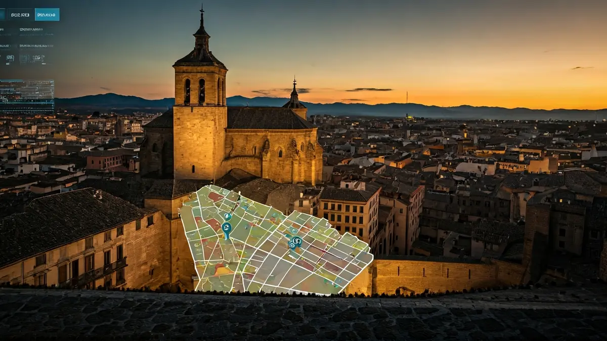 Interactive map showing tourist apartment pressure in an Andalusian city.