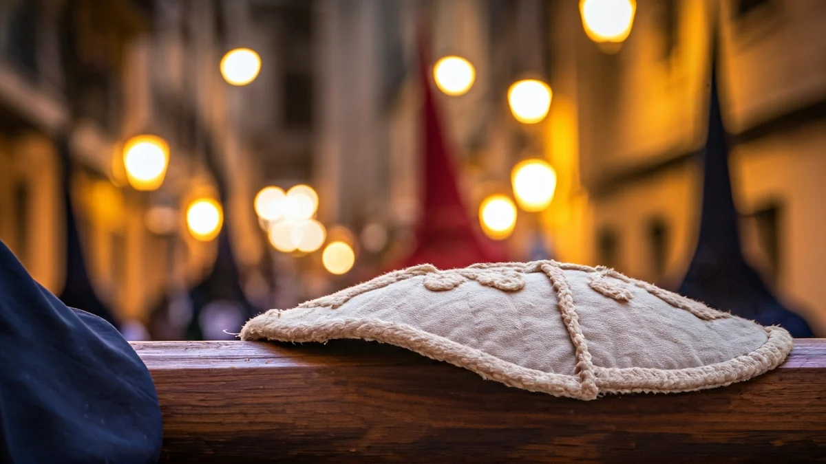 Imagen de un costalero, elemento clave en las procesiones de Semana Santa.