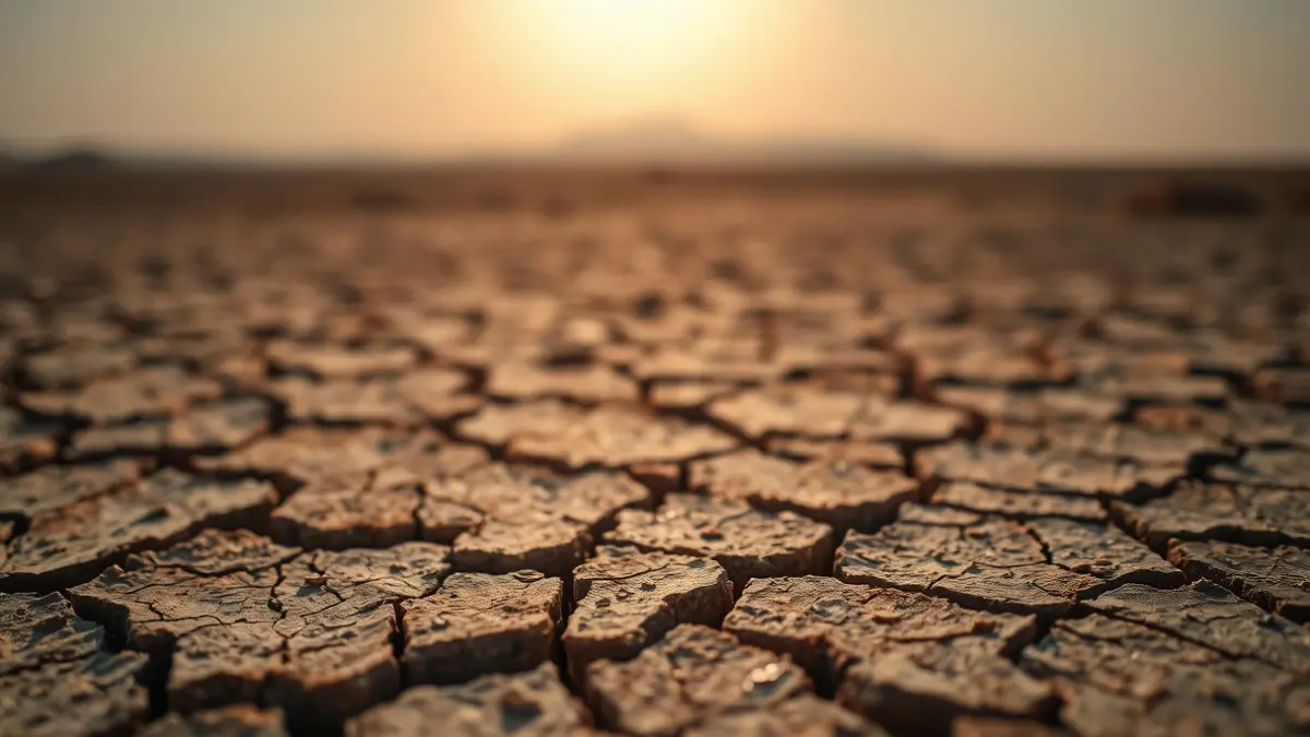 Imagen genérica de tierra agrietada por la sequía, simbolizando la escasez de agua.