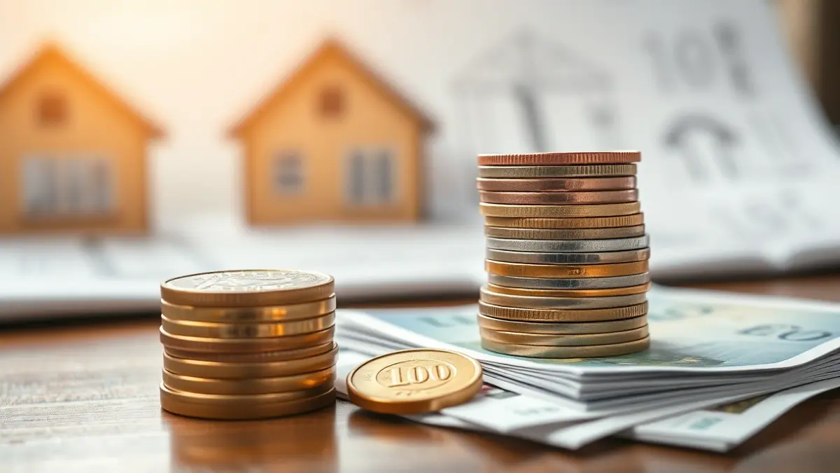 Generic image of money and documents, symbolizing housing costs.
