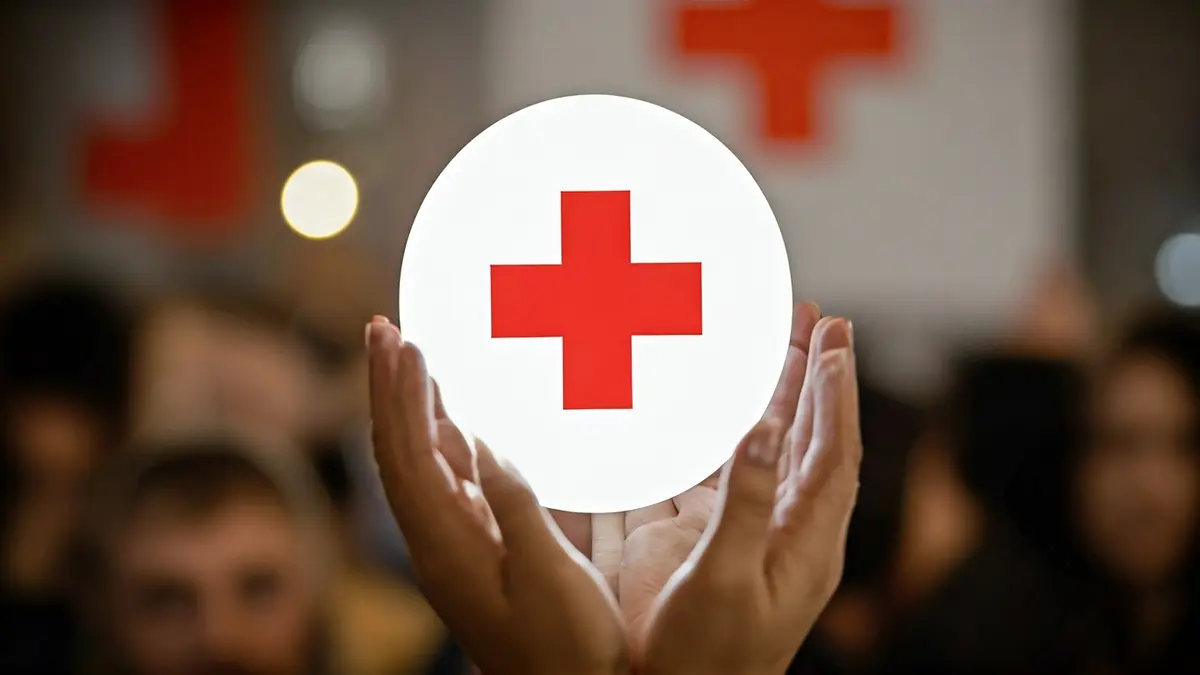 Generic image of the Red Cross emblem, symbolizing humanitarian aid.