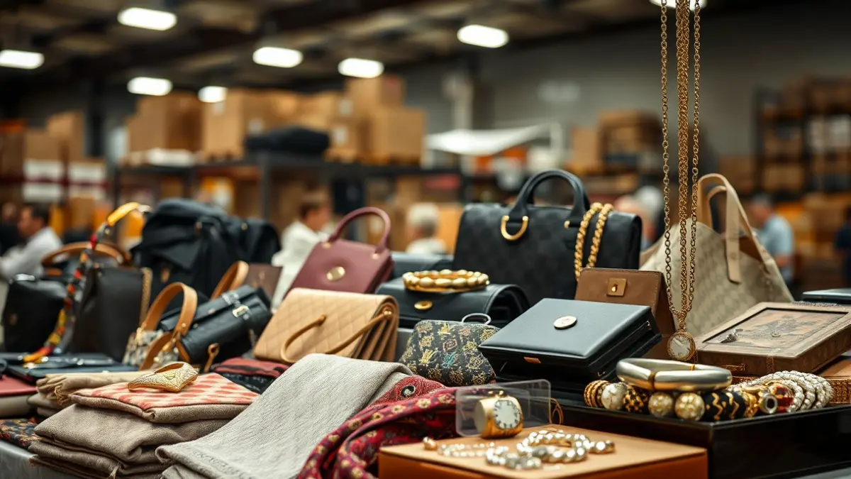 Imagen genérica de productos falsificados incautados en una operación policial.