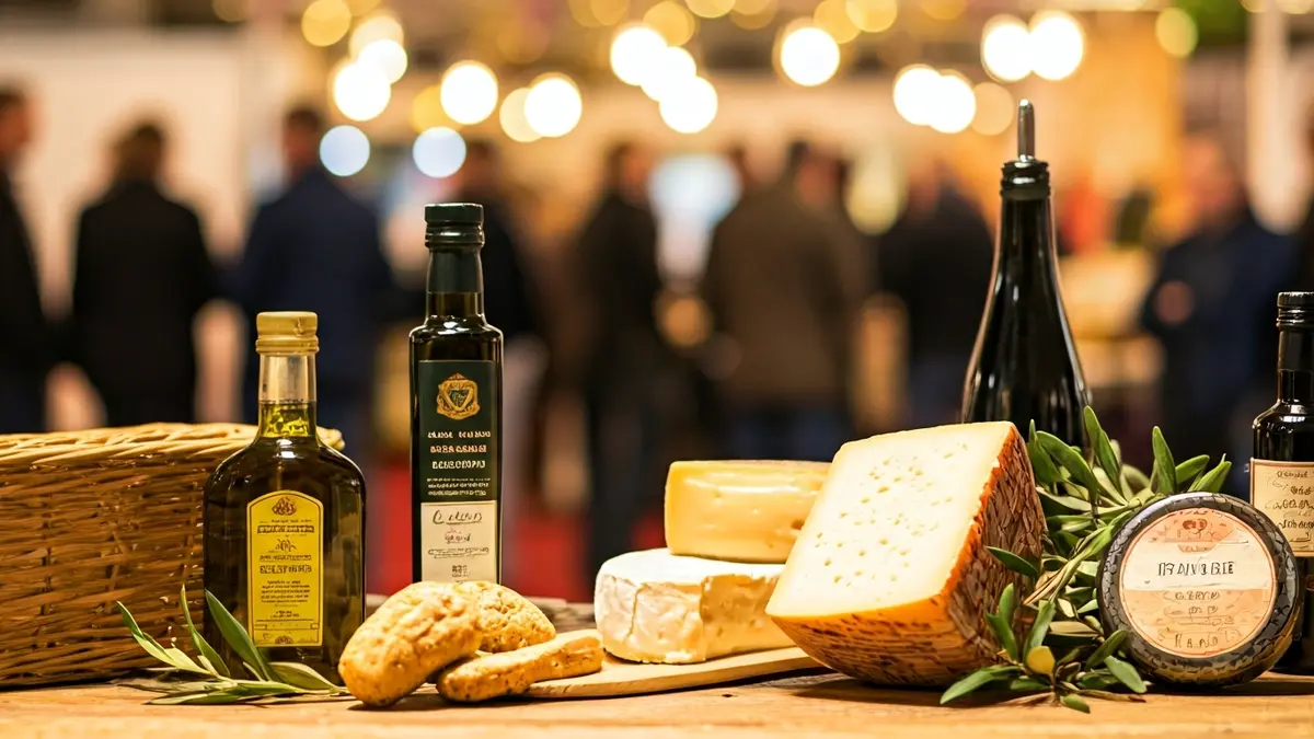 Generic image of high-quality agri-food products at a fair.