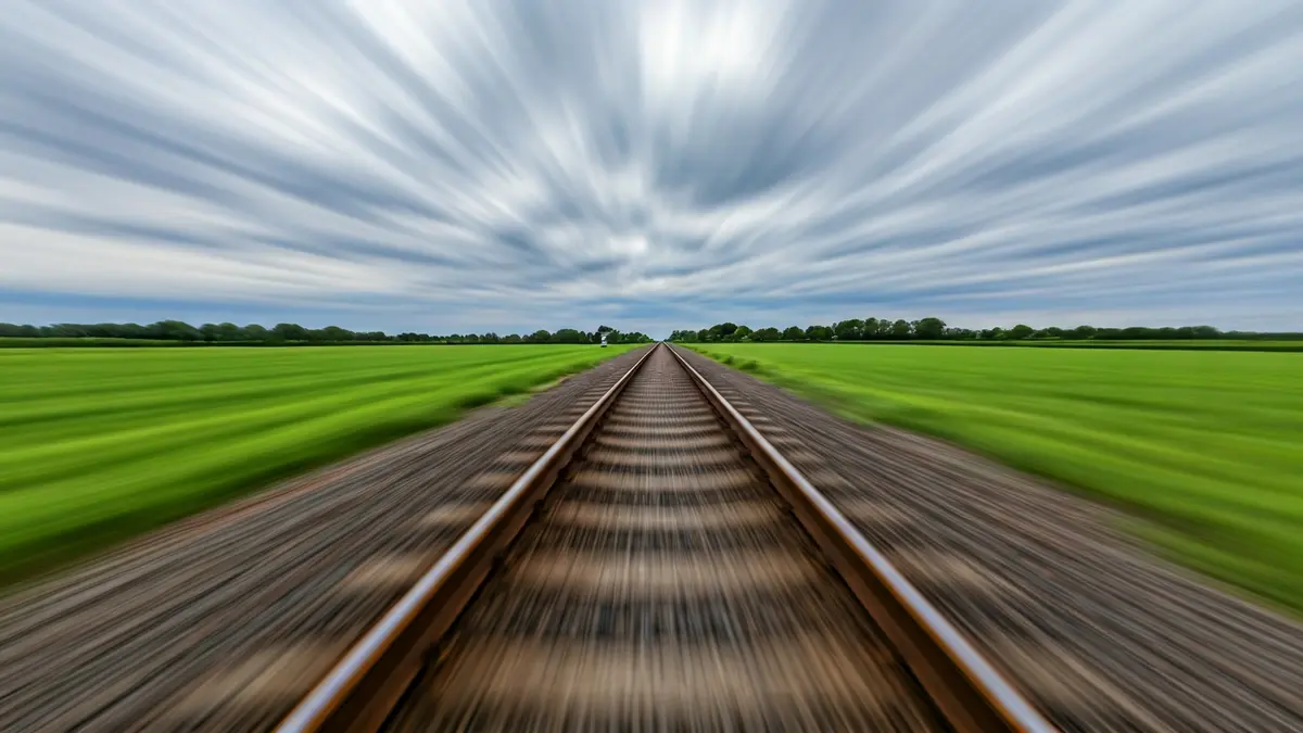 Generic image of a train track in an Andalusian landscape.