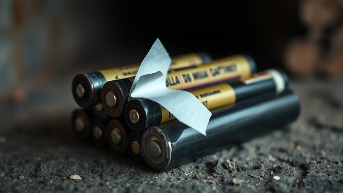 Pilas con mensajes ocultos, utilizadas como correo clandestino en una prisión.