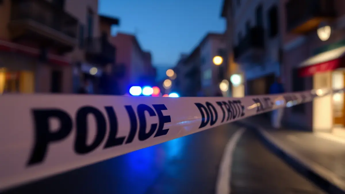Imagen genérica de cinta policial en una calle de una ciudad mediterránea.
