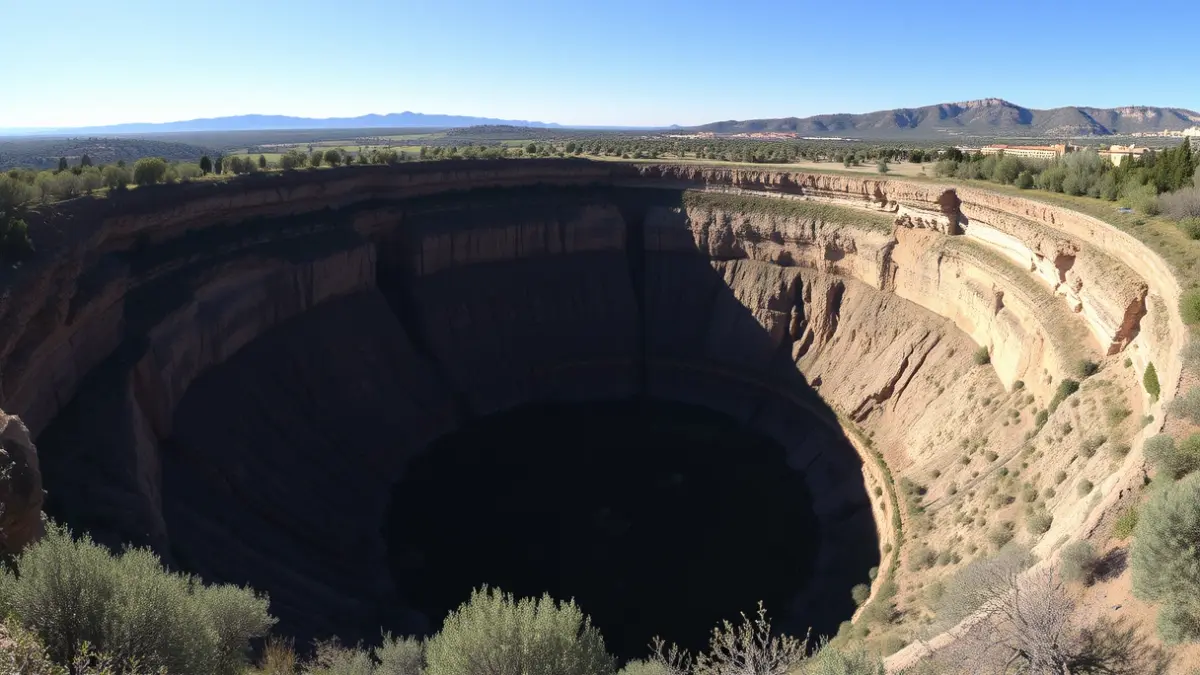 Imagen de la Torca de Mollina, una formación geológica en la provincia de Málaga.