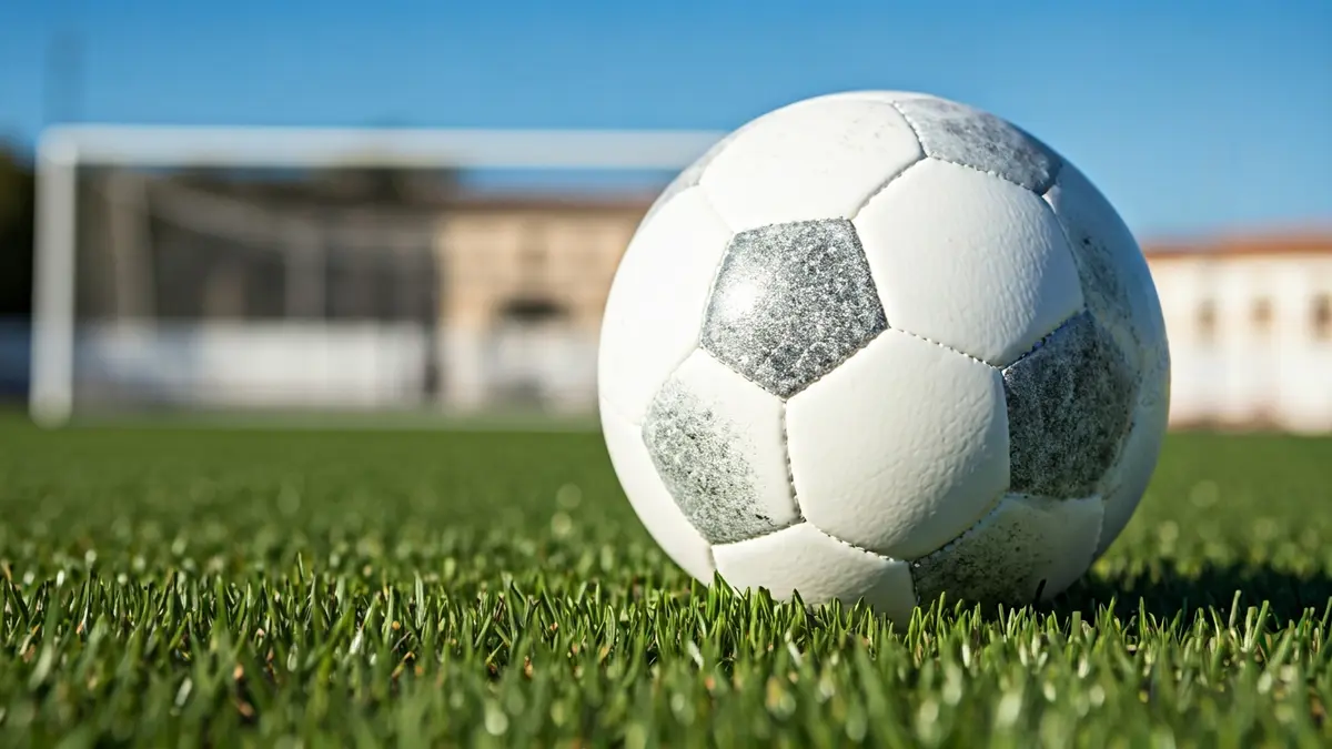 Generic image of a soccer ball on a grass field.