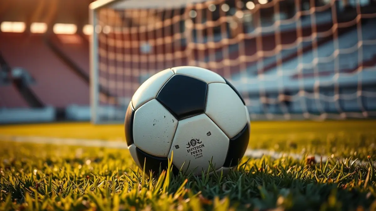 Imagen genérica de un balón de fútbol sobre el césped de un estadio.