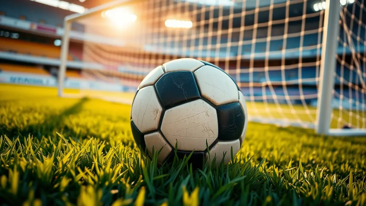 Imagen genérica de un balón de fútbol sobre el césped de un estadio.