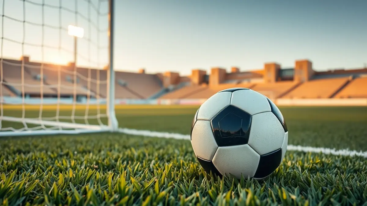 Imagen genérica de un balón de fútbol sobre el césped de un estadio.