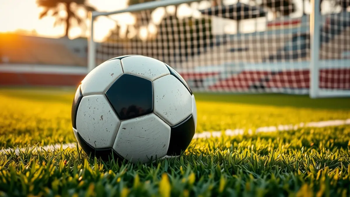 Imagen genérica de un balón de fútbol en el césped de un estadio.
