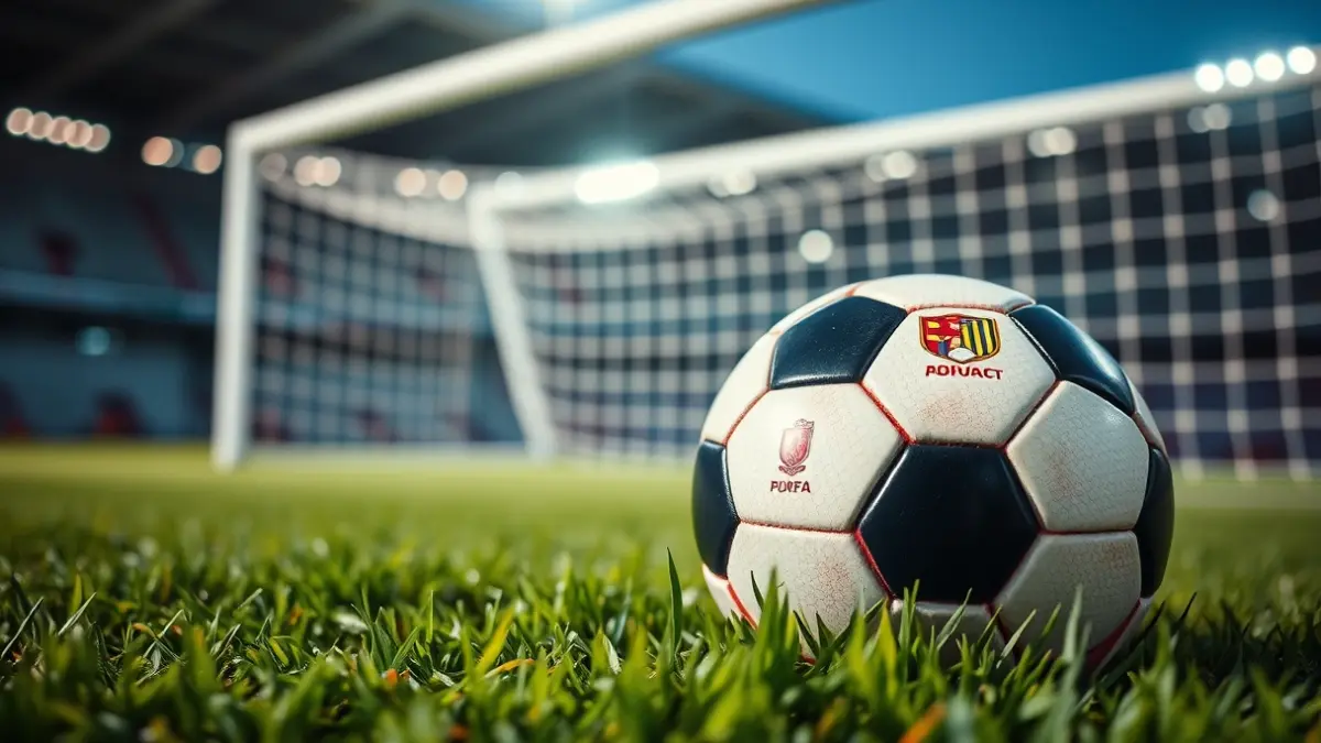 Imagen genérica de un balón de fútbol sobre el césped de un estadio.