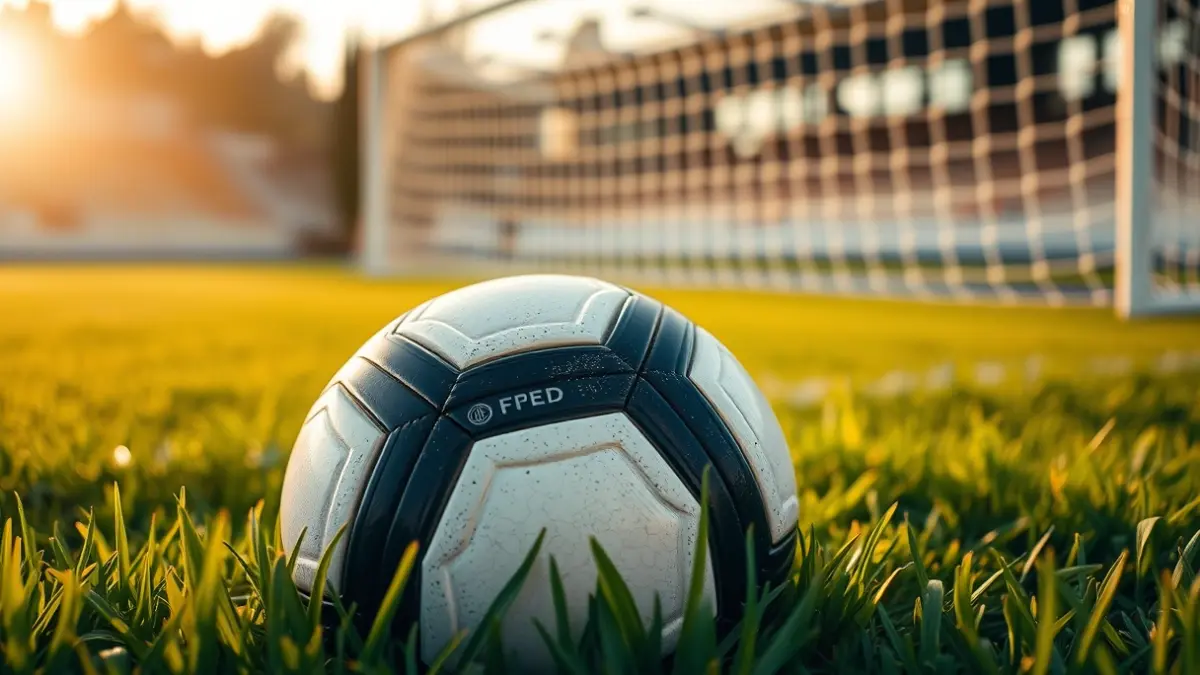 Imagen genérica de un balón de fútbol en el césped de un estadio.